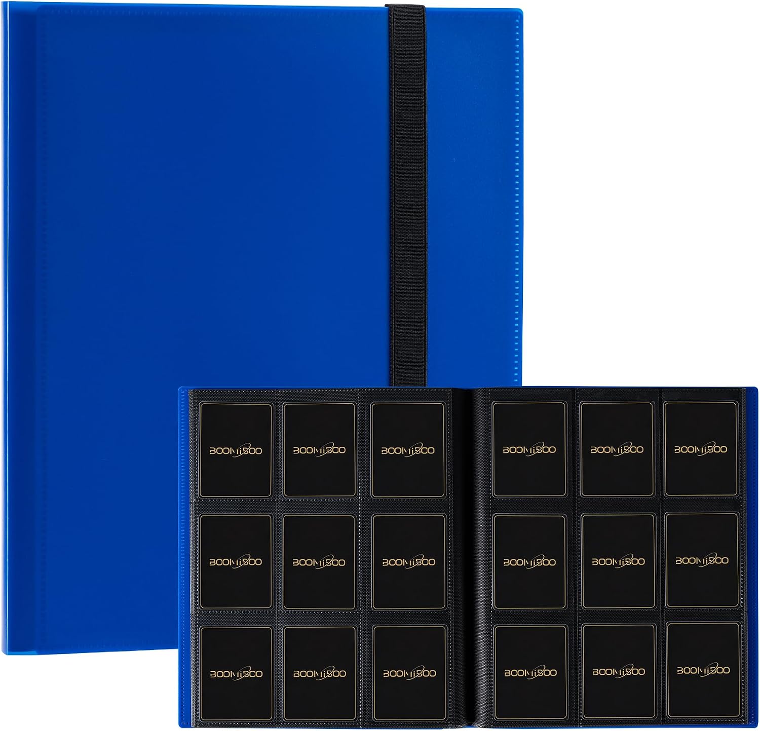 Card Binder 9 Pocket Storage 360 Card Binder,Trading Card Binder（Blue）