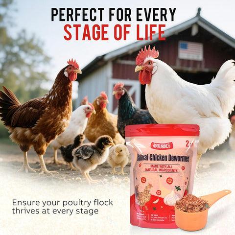 Naturals Armor Chicken Dewormer Powder, Chili Mix Wormer for Flock Poultry
