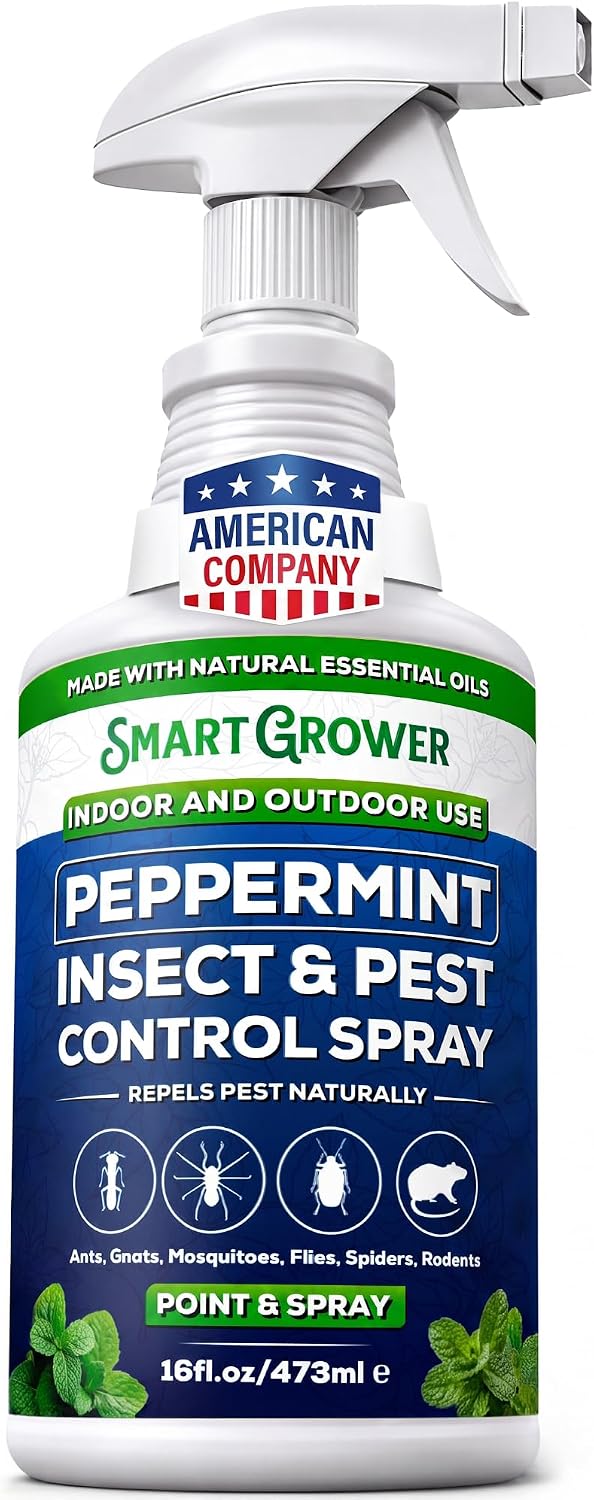 Peppermint Oil Spray for Rodents, Insects, Pest Control. Ready to Use 16oz