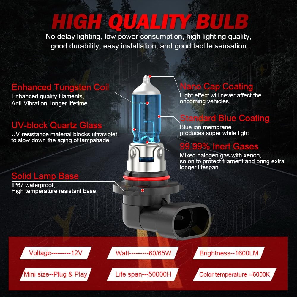 For Honda Odyssey 2011-2022 Headlight Bulbs, 9005 H11 High Low Beam, 4 PCS