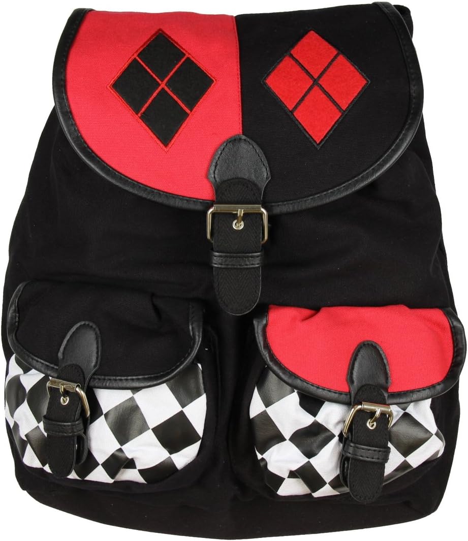 DC Comics Harley Quinn Knapsack Backpack 14 X 17 inches