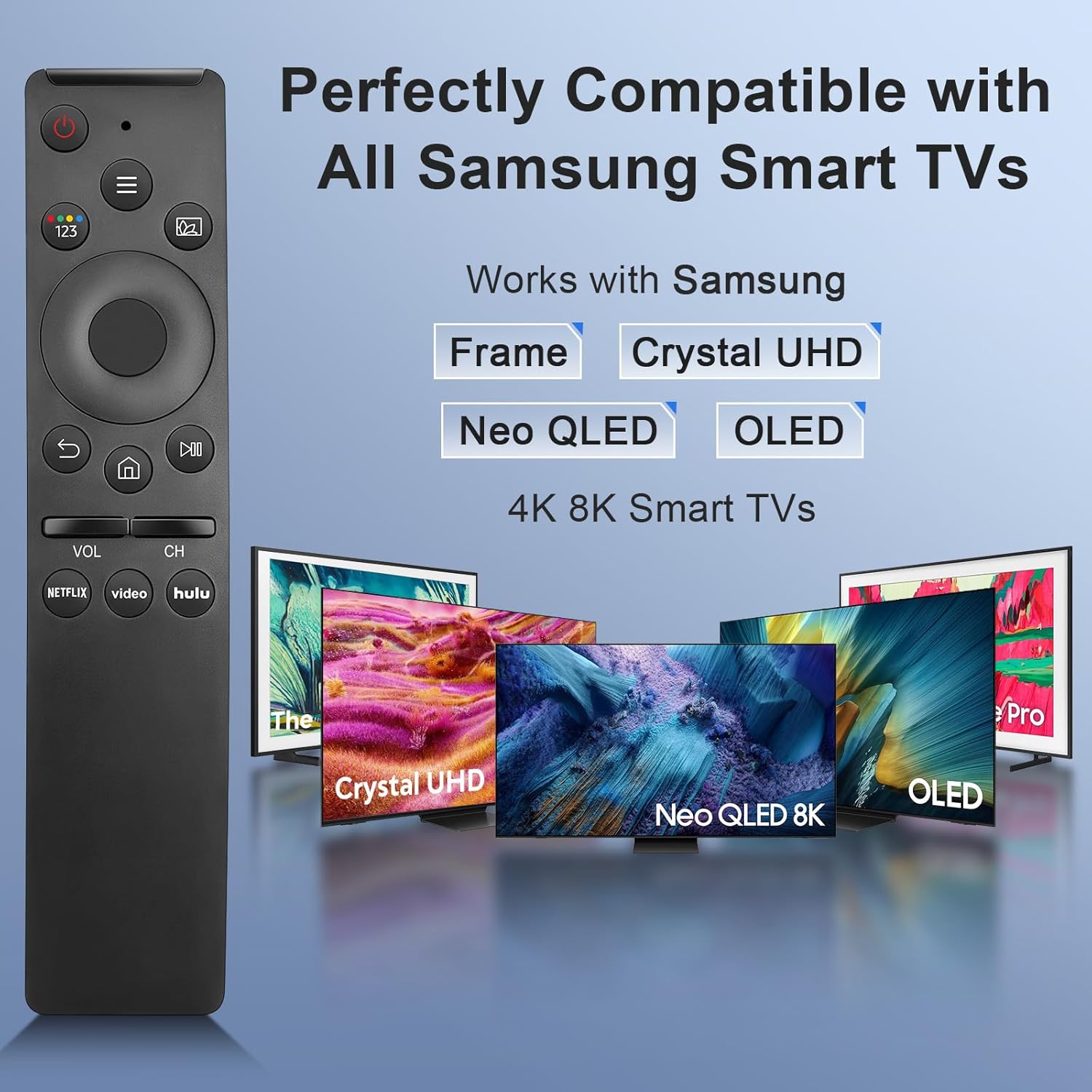 2-Pack Replacement Remote for Samsung Smart TV – No Setup, Instant Response