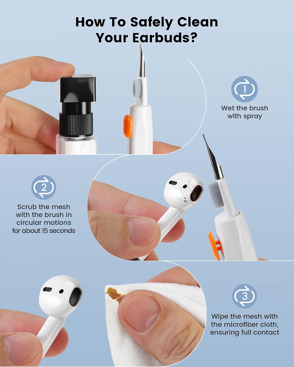 20-in-1 AirPod Cleaning Kit Pro 4 3 2 1 Cleaner Tool for Earbud Phone