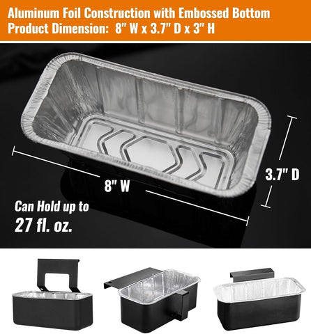 NUPICK 60 Pack Grease Cup Liners for Blackstone, Griddle Accessories for Blackstone 17"/22"/30"/28"/36" Griddle, Easy Cleaning Disposable Aluminum Grease Traps & Drip Pans for Blackstone Catcher, 5017