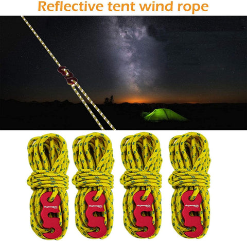 Tarp Clips Heavy Duty Lock Grip, 14 Pcs Tarp Clamps and Tent Cords Set