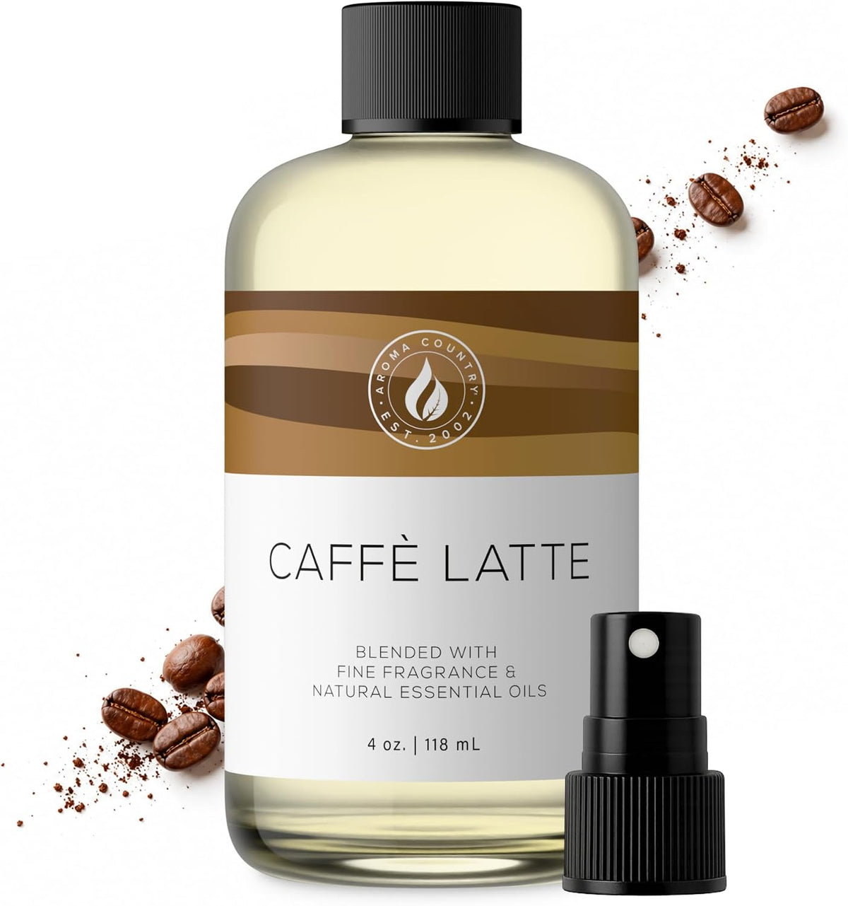 Aroma Country Coffee Latte Luxury Diffuser Oil Refill (4 Fl Oz)