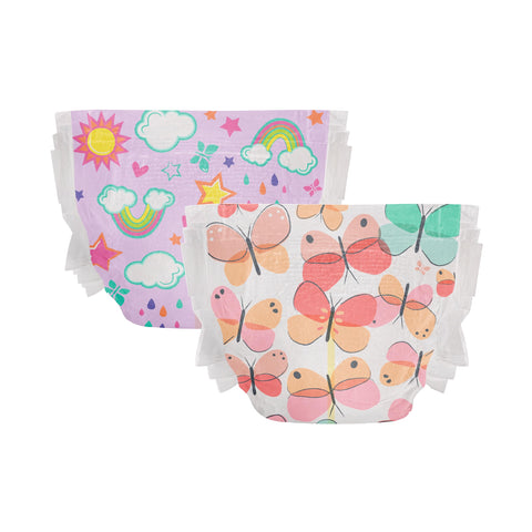 The Honest Company Clean Conscious Diapers | Plant-Based, Sustainable | Sky's The Limit + Wingin It | Club Box, Size 6 (35+ lbs), 40 Count