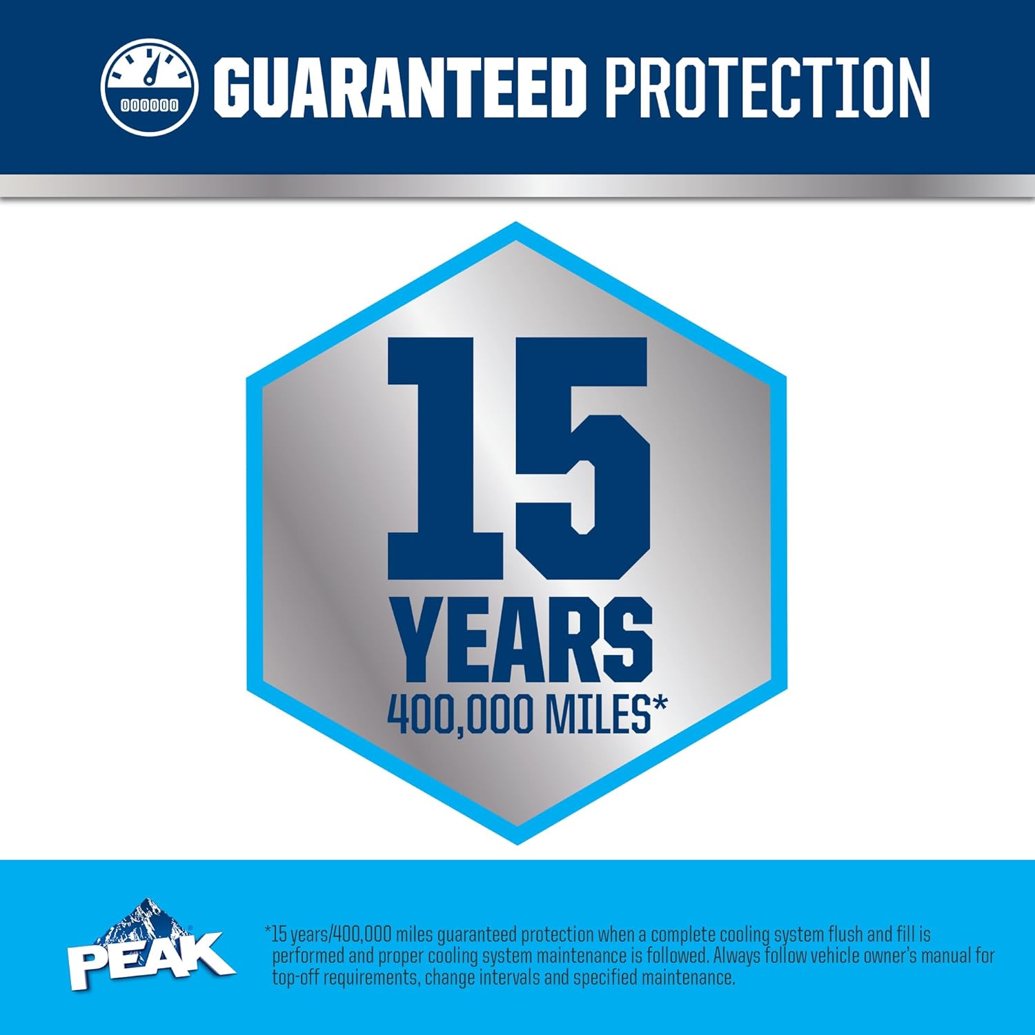 PEAK OET Extended Life Blue 50/50 Prediluted Antifreeze/Coolant for Asian Vehicles, 1 Gal.