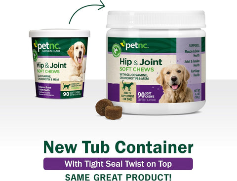 PetNC Natural Care Hip and Joint Soft Chews for Dogs, 90 Count - 27591