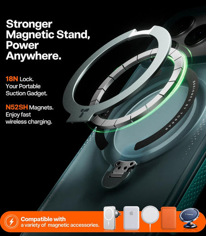 TORRAS Ostand Q3 Air for iPhone 16 Pro Max Case with Stand, Shockproof