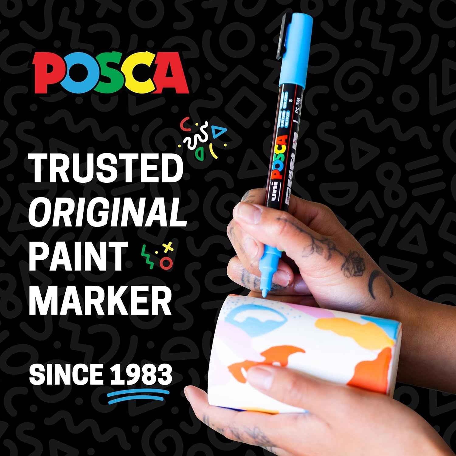POSCA® PC-5M Paint Markers, 8 Count Monotone Medium Reversible Tip Set