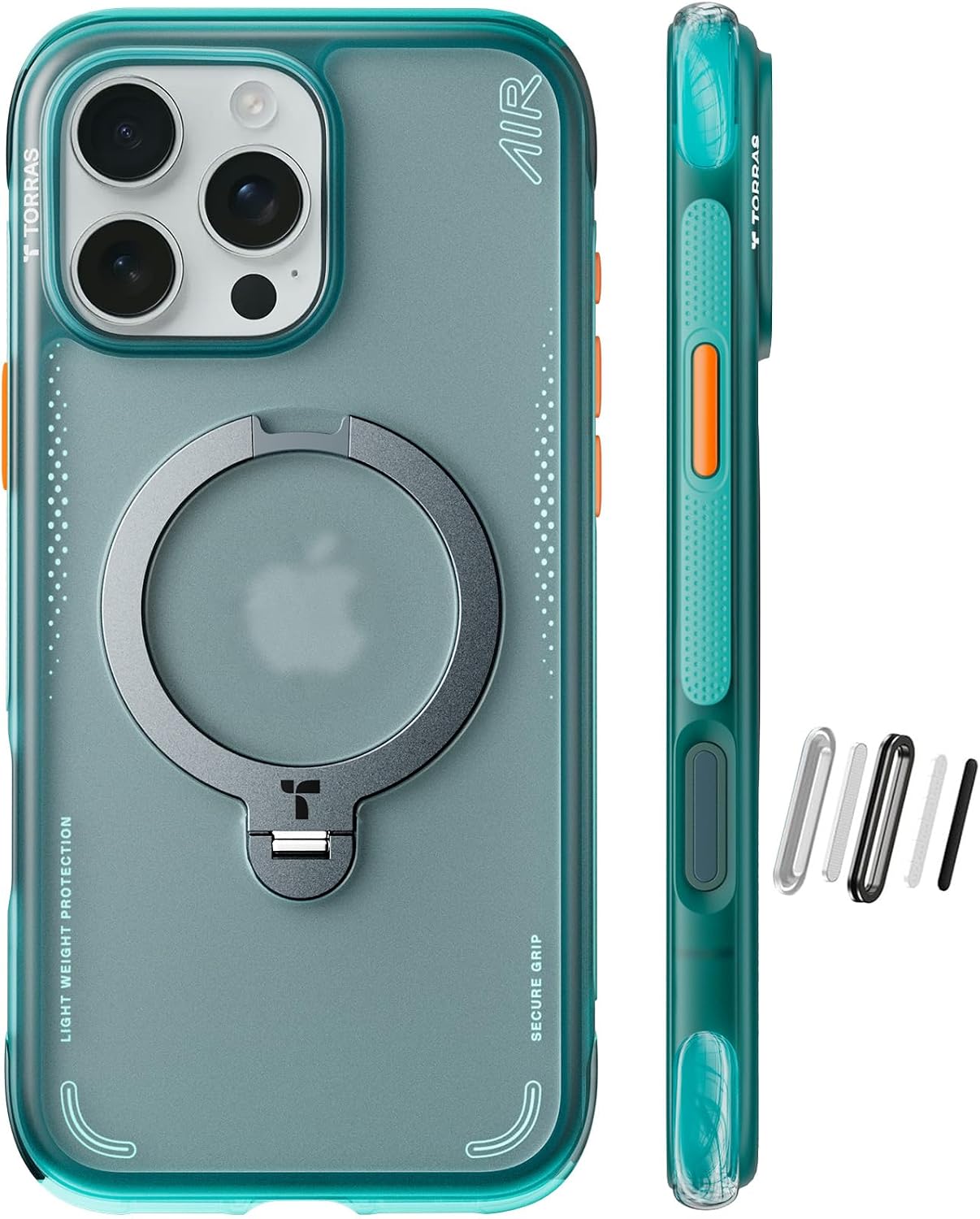 TORRAS Ostand Q3 Air for iPhone 16 Pro Max Case with Stand, Shockproof