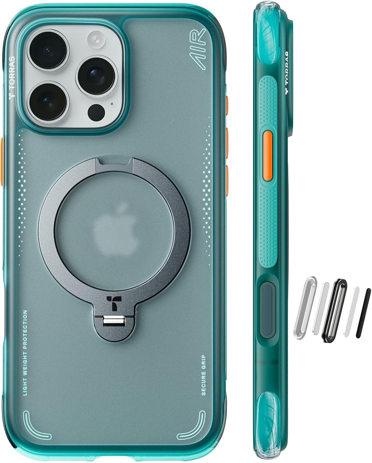 TORRAS Ostand Q3 Air for iPhone 16 Pro Max Case with Stand, Shockproof