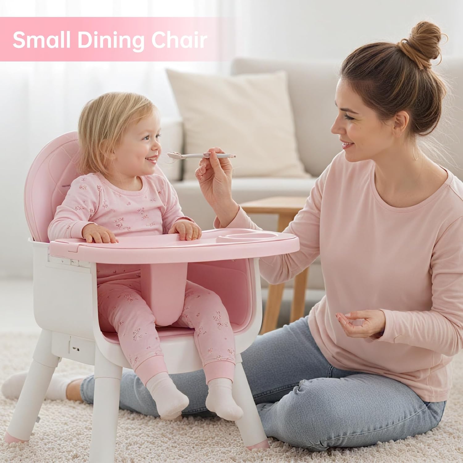 6-in-1 Convertible Baby Highchair for Babies and Toddlers, Booster Seat