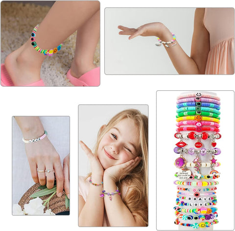 leitait Girls Toys Bracelet Making Kit - 3000pcs Charm Jewelry Making Kit Supplies,Easter Basket Stuffers,Unicorn/Mermaid Crafts Birthday Gifts for Girls Ages 5 6 7 8 9 10 11 12 Years Old