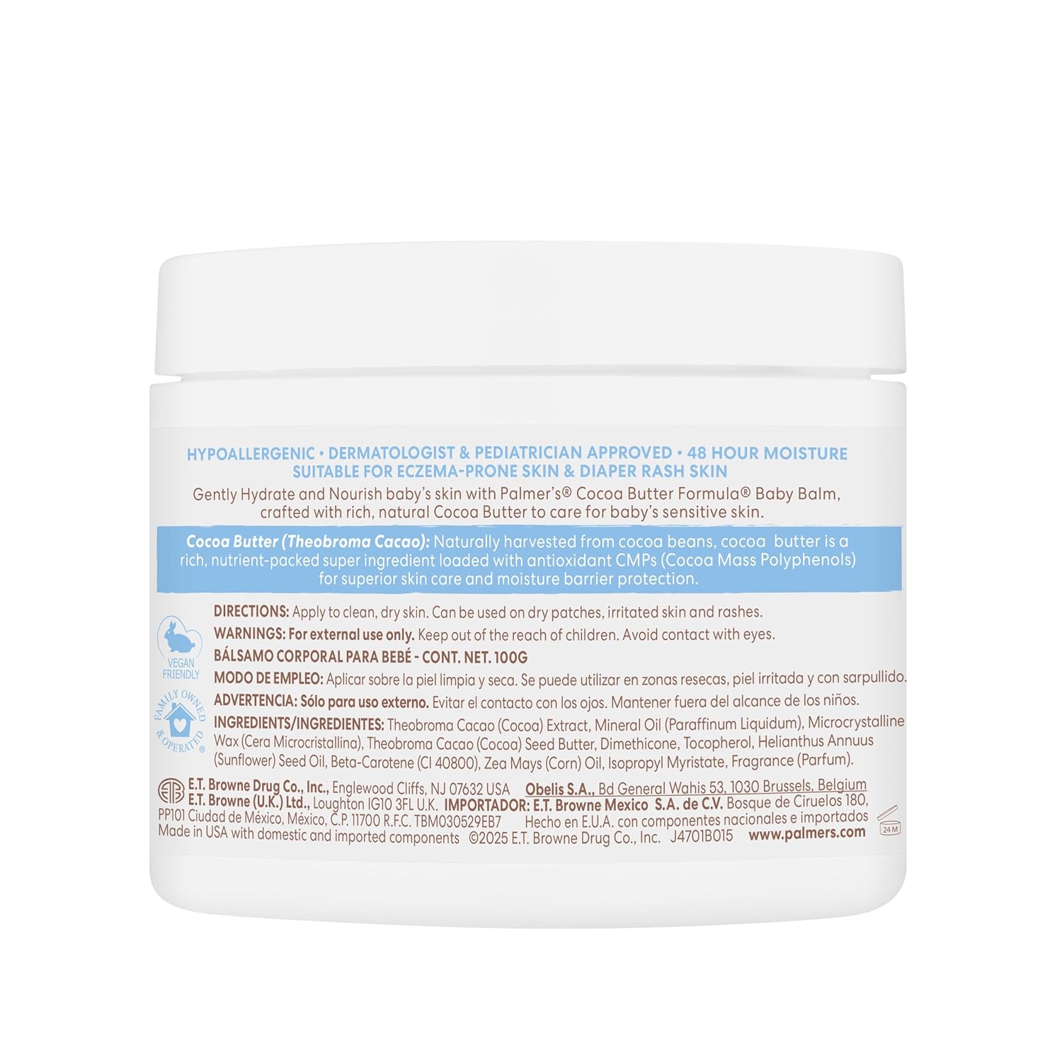 Palmer's Gentle Cocoa Butter Baby Balm, Hydrating Baby Cream (3.5 Oz)