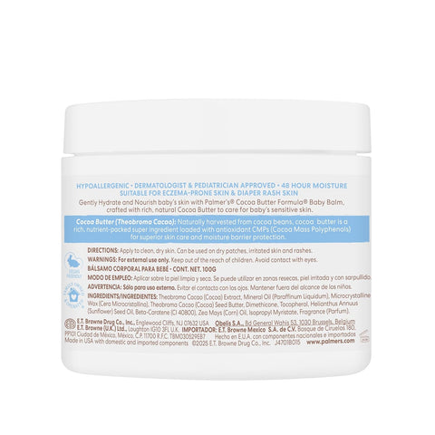Palmer's Gentle Cocoa Butter Baby Balm, Hydrating Baby Cream (3.5 Oz)