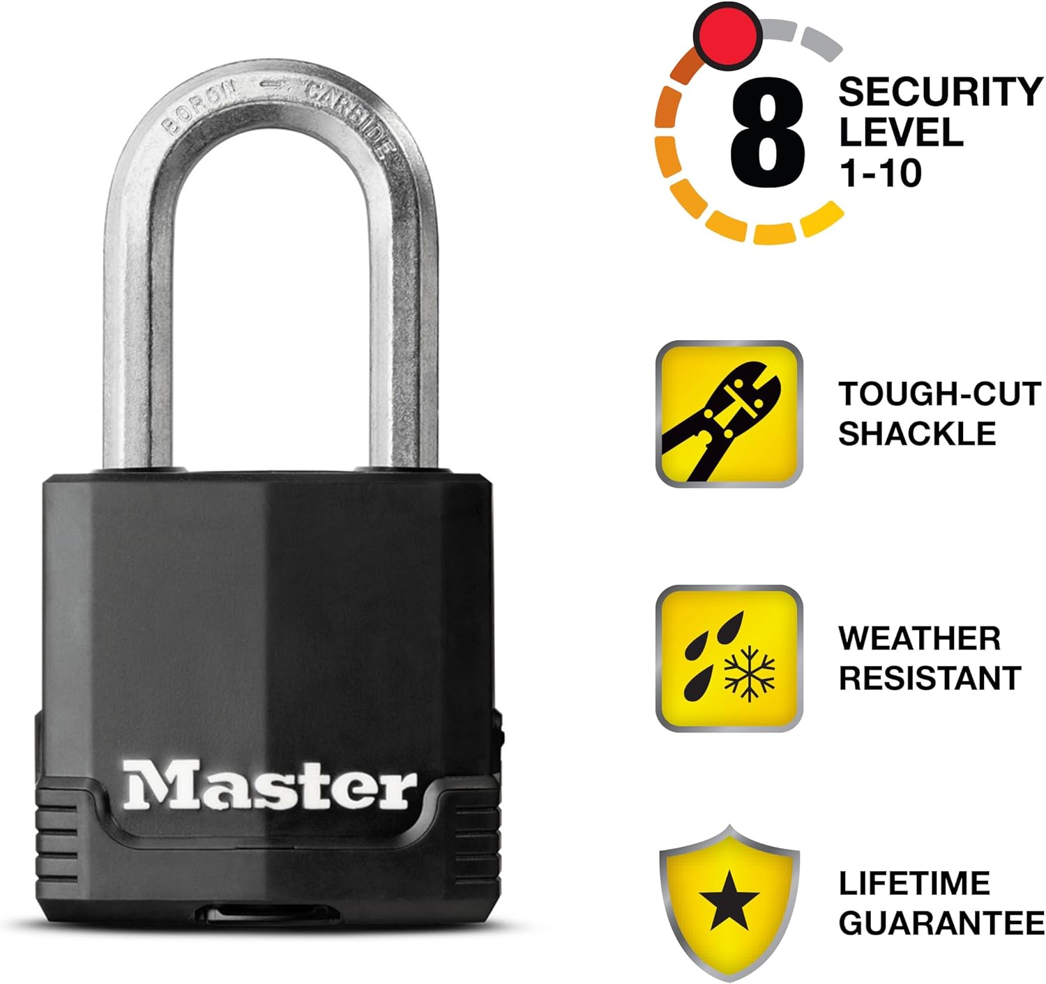 Master Lock Magnum Outdoor Padlock, Heavy Duty Keyed Lock M115XDLF