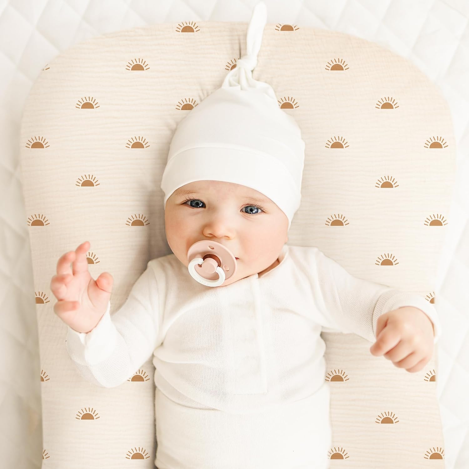 Konssy 2 Pack Muslin Baby Lounger Covers, Covers Only, 30.7" x 20"