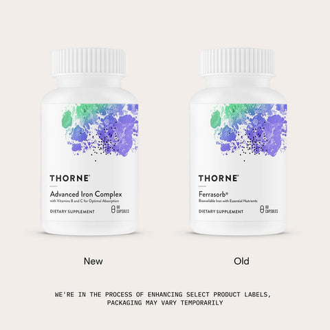 THORNE Advanced Iron Complex, Chelated Iron Supplement, 60 Capsules