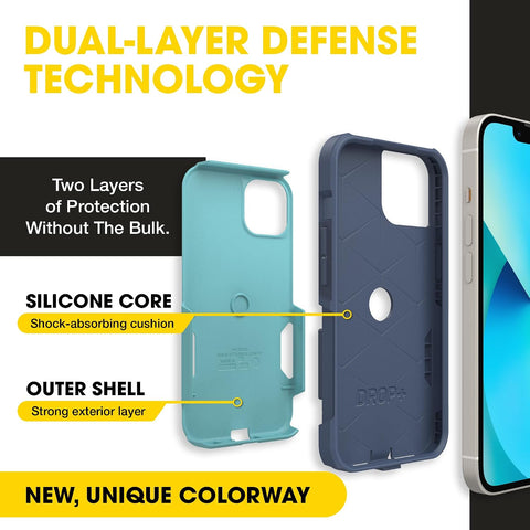 OtterBox iPhone 13 – Commuter Series Slim Case - Teal & Blue