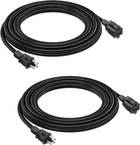 4 Pack 8FT 16 AWG Heavy Duty Extension Cord 3 Prong SJTW ETL Indoor Outdoor