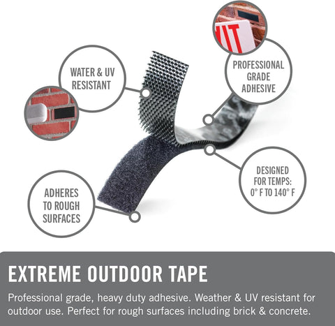 VELCRO Brand Extreme Outdoor Mounting Tape, Holds Up to 15 Lbs, 14ft Roll
