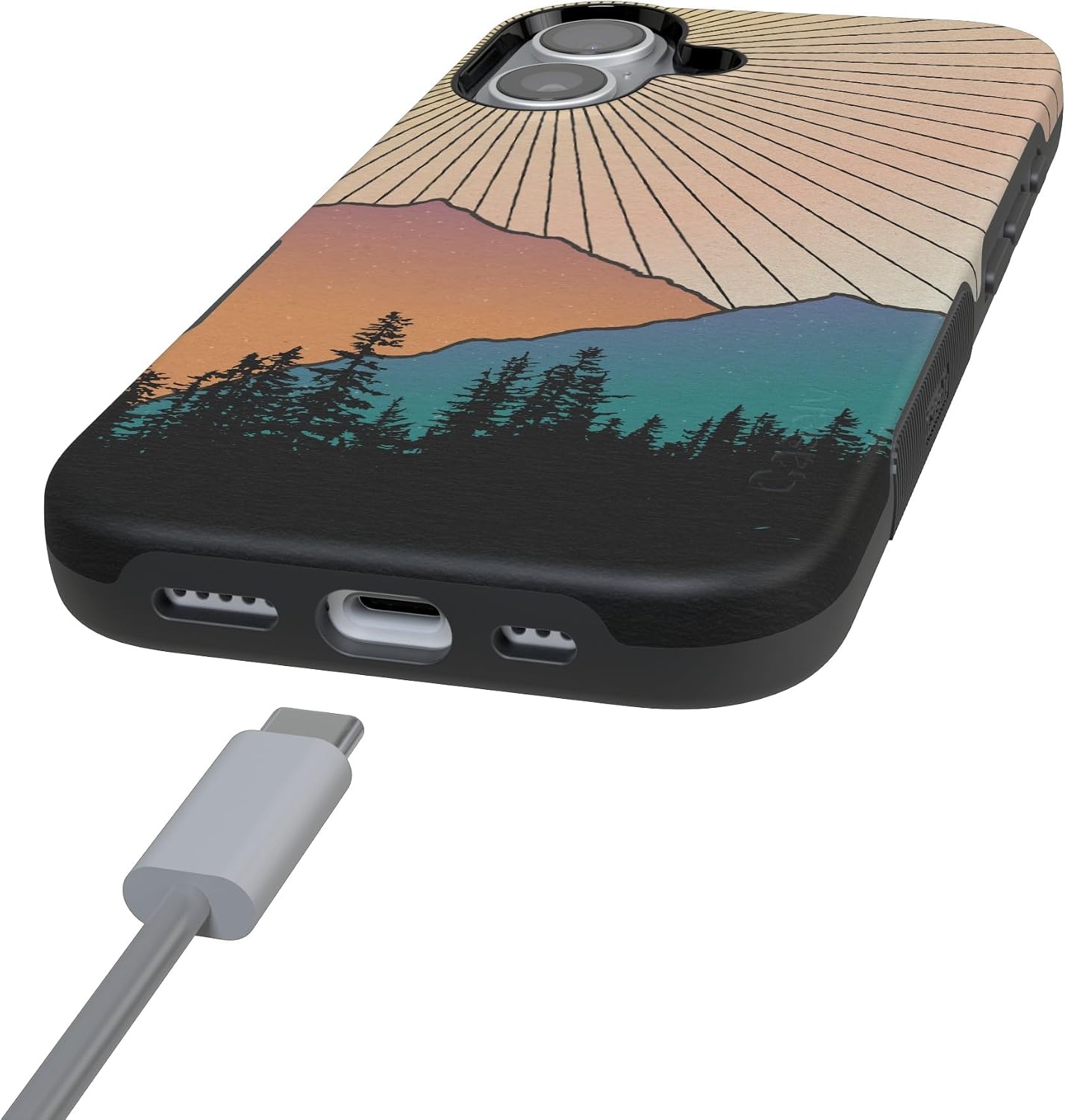 Casely iPhone 17 Case | Golden Hour | Mountain Sunset | Bold Protective Design | Compatible with MagSafe