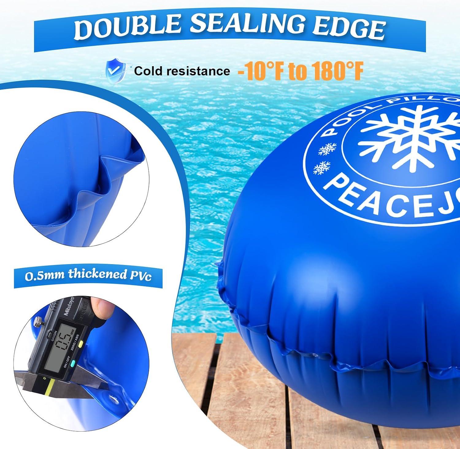 7 FT Pool Pillows for Above Ground Pools,Winter Pool Cover Pillow