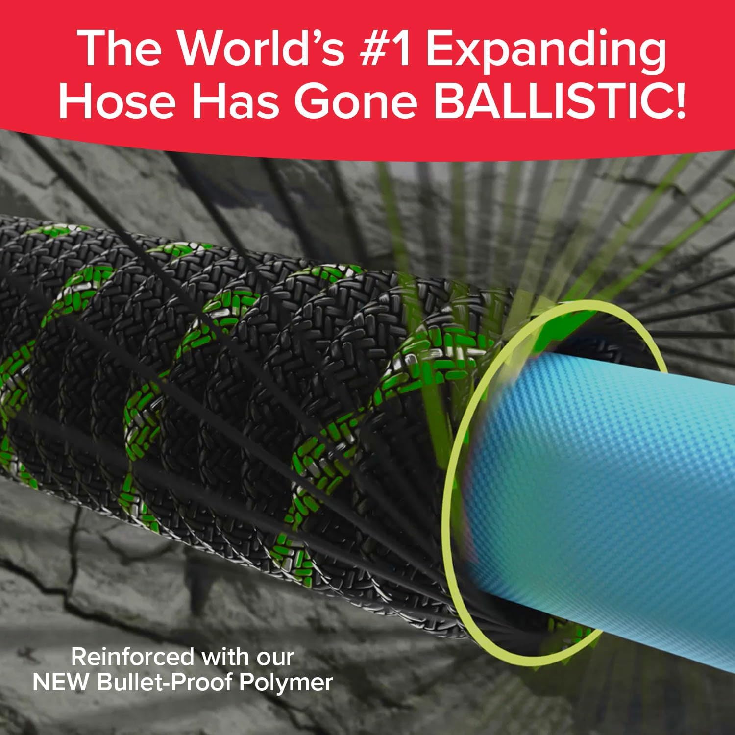 Pocket Hose Ballistic Double UV 75 FT Garden Hose, As Seen on TV