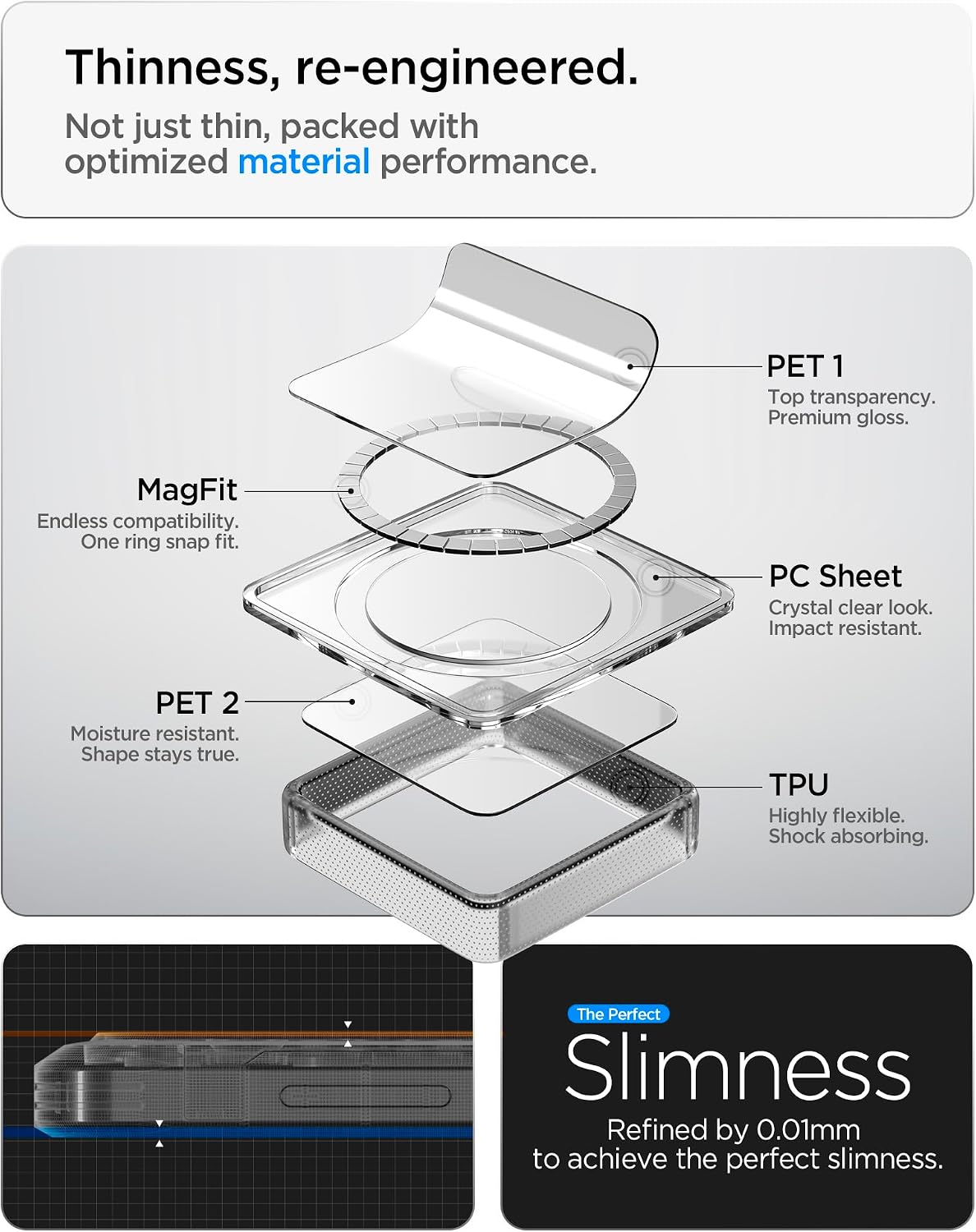 Spigen for Galaxy S26 Plus Case, Ultra Hybrid MagFit [Anti-Yellowing] [Compatible with MagSafe] [Fast Wireless Charging] - Clear White