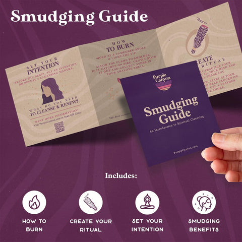 Purple Canyon Sage Smudge Kit - (12 Pack) - White Sage Smudge Sticks Incense Kit for Meditation Home Cleansing Aromatherapy and Smudge Rituals