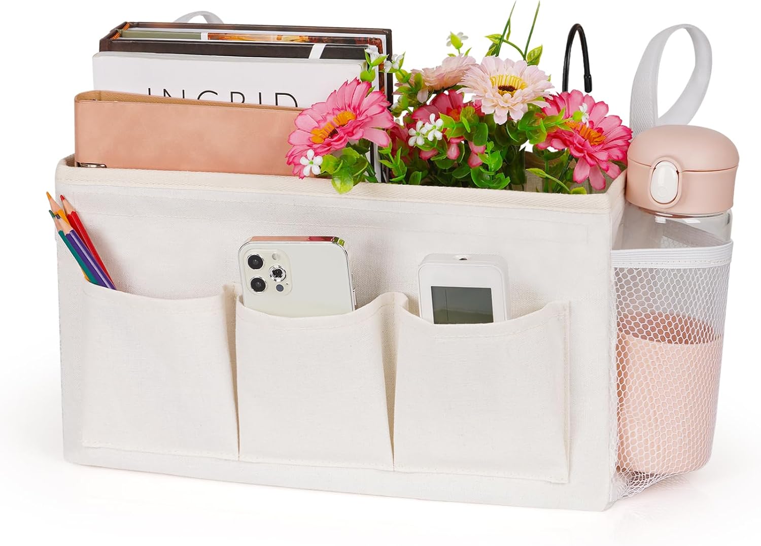 Lilithye Bedside Caddy, Bedside Storage Bag Hanging Organizer for Bunk Bed