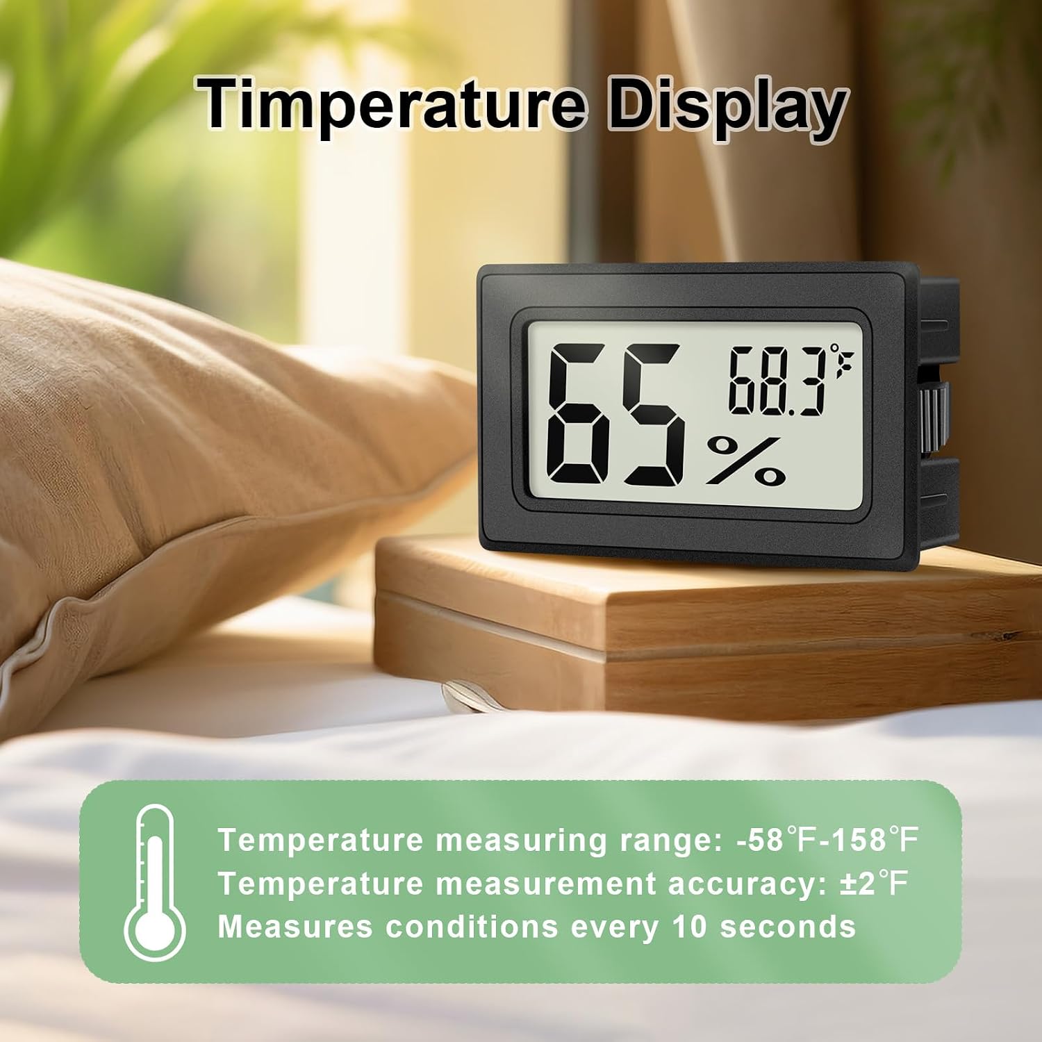 6-Pack Mini Hygrometer Indoor Humidity Meter Digital Thermometer
