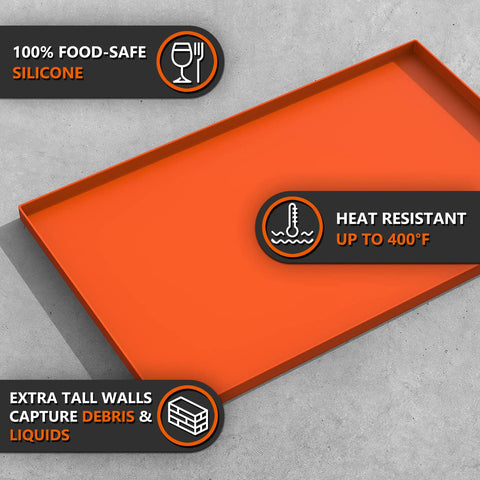 28" Silicone Griddle Mat for Blackstone 28 Inch Griddle, Heavy Duty Food Grade Silicone Griddle Cover, Protect Your Griddle from Dirt & Rust All Year Round