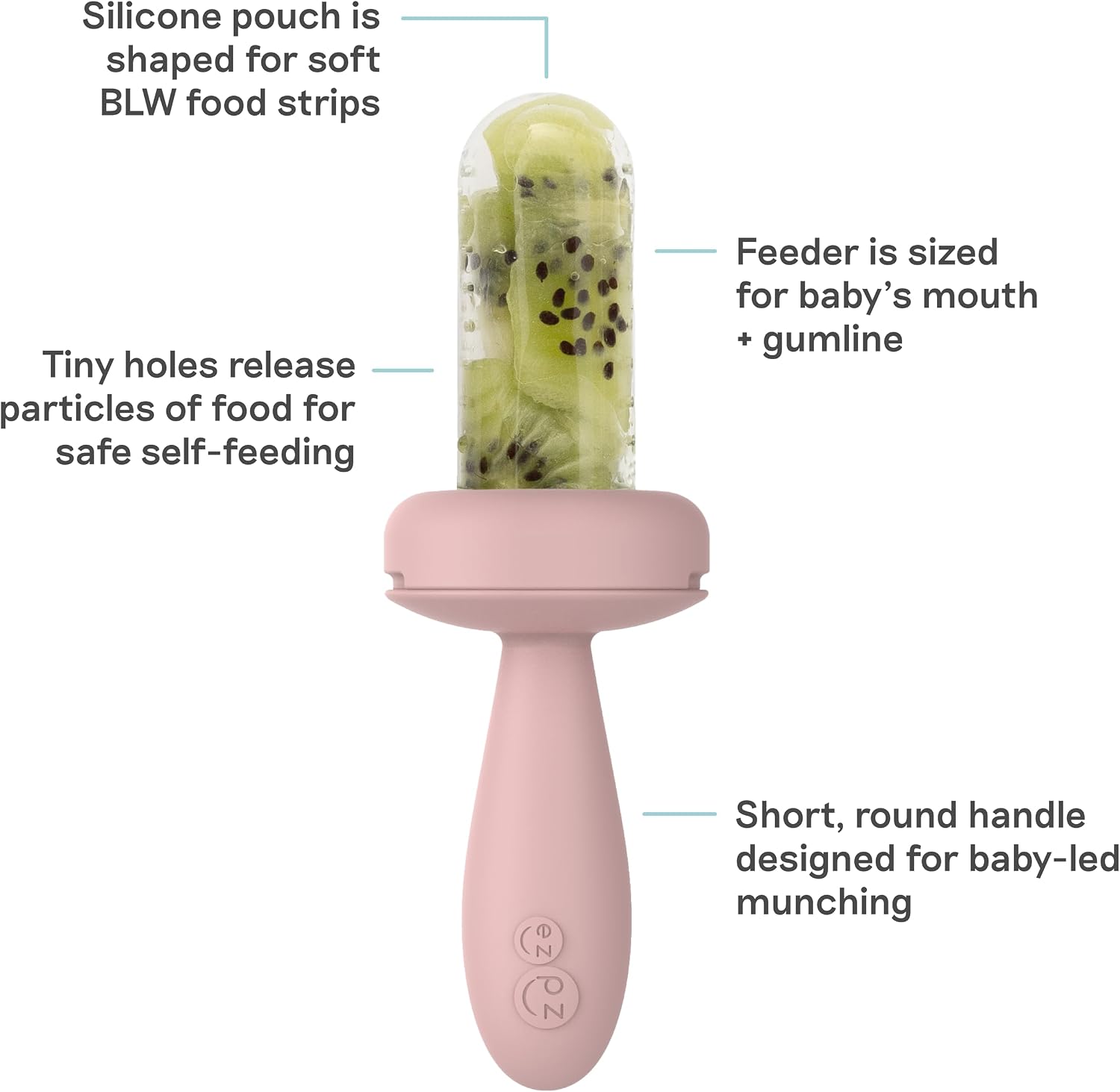 ezpz Baby-Led Gumline Feeder (Blush) - Baby Essentials - Baby-Led Weaning