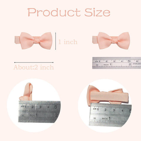 CÉLLOT Baby Hair Clips 50PCS Baby Girls Fully Lined 2" Baby Bows in Pairs