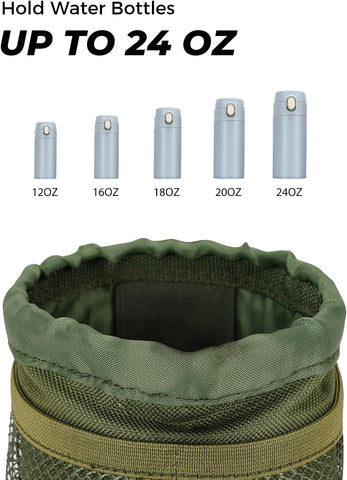 KEMIMOTO Motorcycle Cup Holder, Oxford Fabric Motorcycle Drink Holder with 0.6"-1.5" Alligator Clamp, Universal Water Bottle Cup Accessories for Bike, ATV/UTV, Scooter, Boat, Walker, Army Green