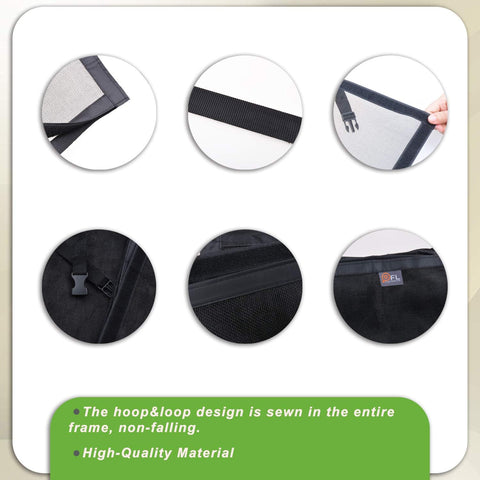Garage Door Screen for 1 Car, 8x7 ft Single Magnetic Fiberglass Mesh Net