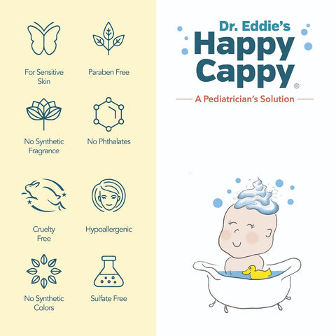 Happy Cappy Baby Shampoo & Body Wash - Infants, Toddlers, & Kids - 8 fl oz