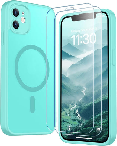 SPIDERCASE Magnetic for iPhone 11 Phone Case,Blue Green