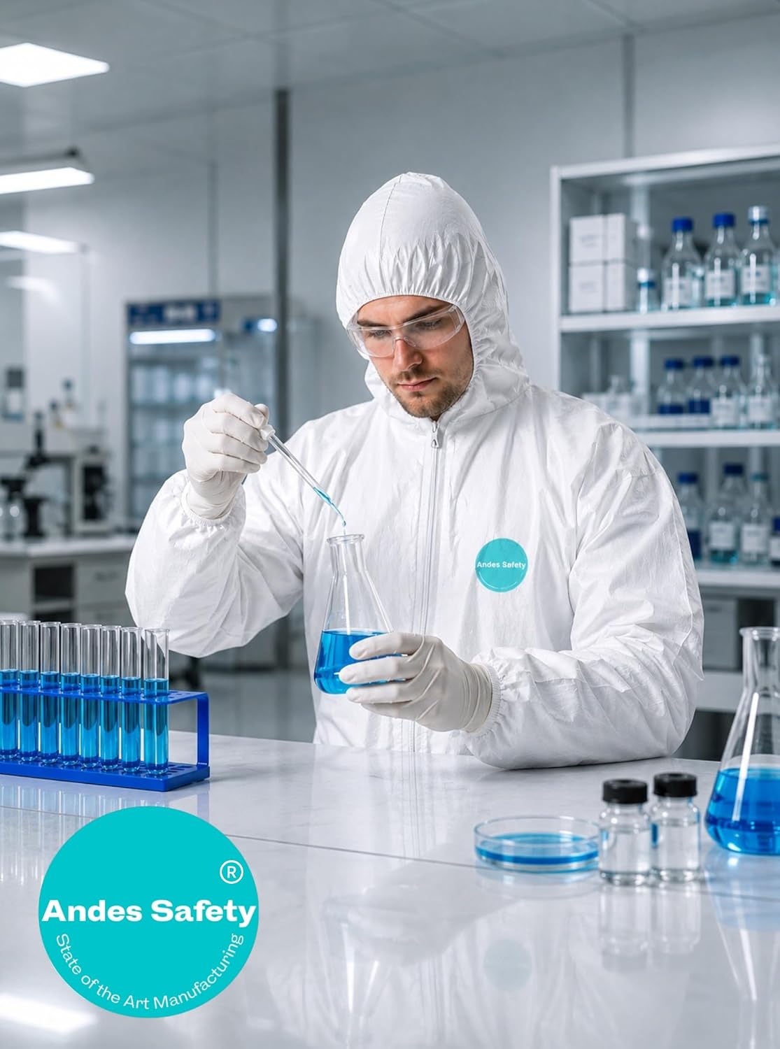Andes Hazmat Suit, Disposable Paint Suit, Lab Coverall