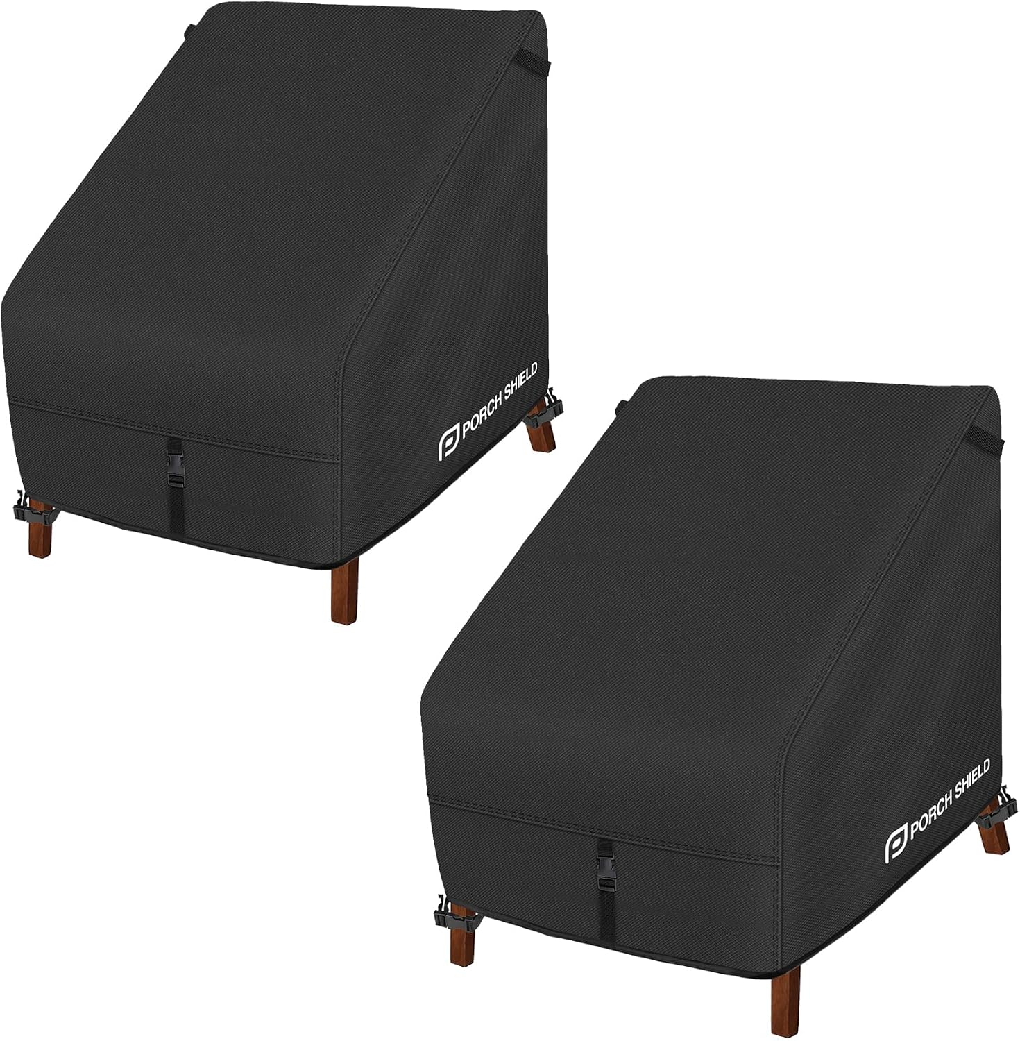 Porch Shield Waterproof Patio Chair Cover 2 Pack 34W x 37D x 36H in, Black