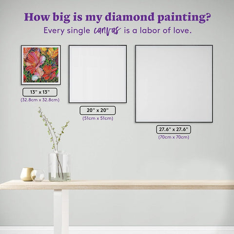 DIAMOND ART CLUB Stained Glass Flower Diamond Art Kits for Adults
