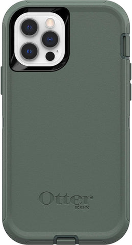 OtterBox Defender Series Screenless Edition Case for iPhone 12 & iPhone 12 Pro (Only) - Holster Clip Included - Non-Retail Packaging - Forest Ranger (Green)