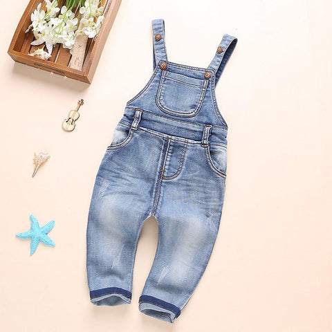 KIDSCOOL SPACE Baby Denim Overalls, 12M-4T Todder Soft Jean Dungaree Pants