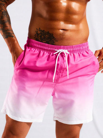 Floerns Men's Beach Swim Trunks with Compression Liner 7 Inch Quick Dry Swim Board Shorts Swimwear Bathing Suits Swimsuit