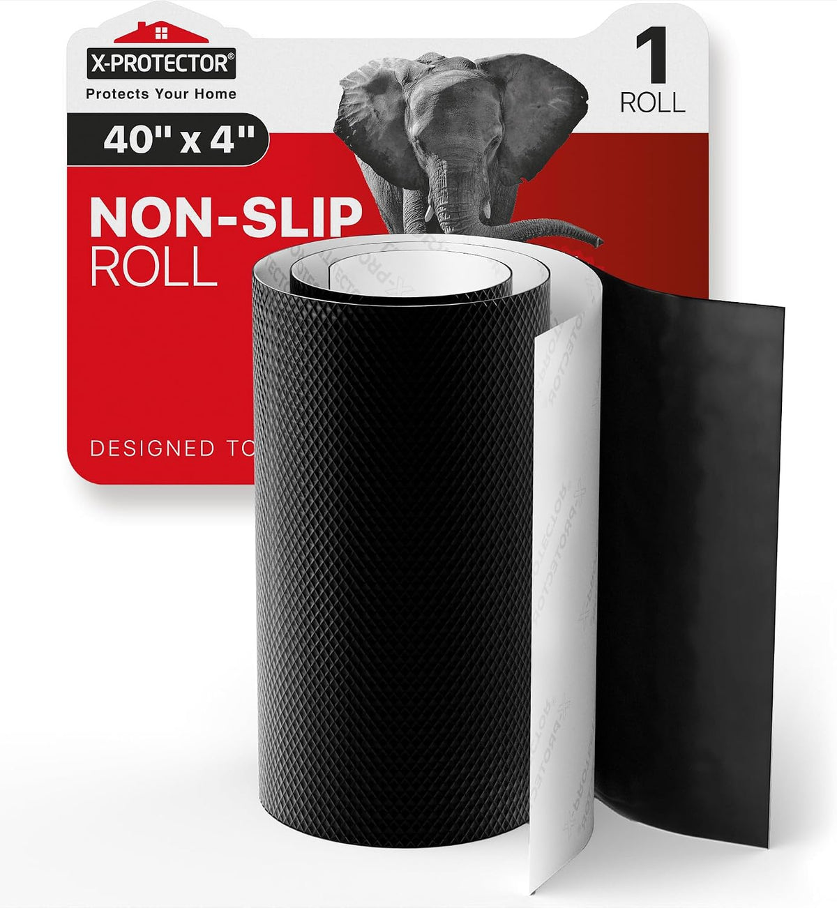 X-Protector Non Slip Pad - 1 Black Roll, 40 x 4 - Premium Silicone Feet