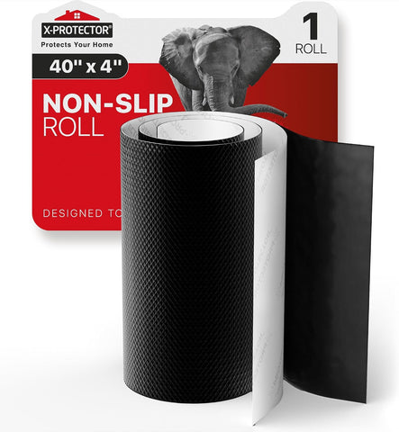 X-Protector Non Slip Pad - 1 Black Roll, 40 x 4 - Premium Silicone Feet