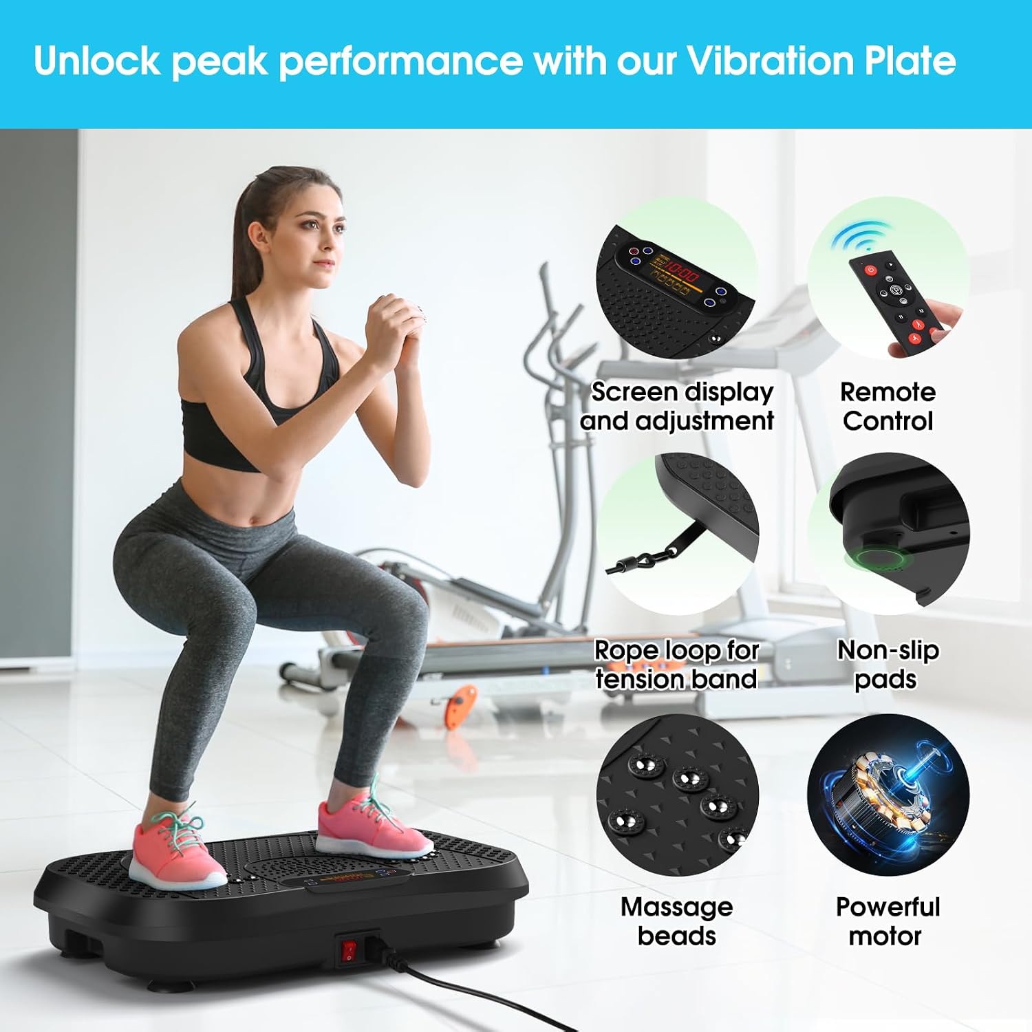 SoftGym Vibration Plate Exercise Machine for Lymphatic Drainage & Fitness